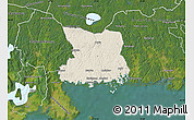 Shaded Relief Map of Karlshamn Kommun, satellite outside