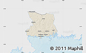 Shaded Relief Map of Karlshamn Kommun, single color outside