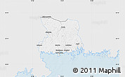 Silver Style Map of Karlshamn Kommun, single color outside