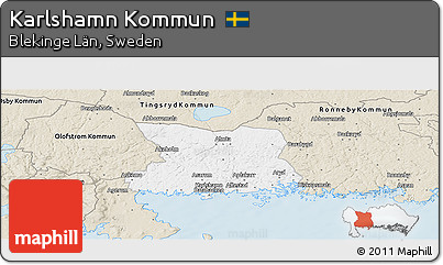 Classic Style Panoramic Map of Karlshamn Kommun