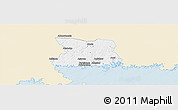 Classic Style Panoramic Map of Karlshamn Kommun, single color outside
