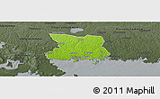 Physical Panoramic Map of Karlshamn Kommun, darken, semi-desaturated