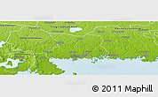 Physical Panoramic Map of Karlshamn Kommun