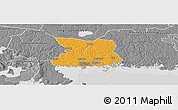 Political Panoramic Map of Karlshamn Kommun, desaturated