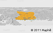 Political Panoramic Map of Karlshamn Kommun, lighten, desaturated