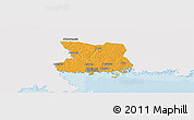 Political Panoramic Map of Karlshamn Kommun, single color outside