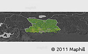 Satellite Panoramic Map of Karlshamn Kommun, darken, desaturated