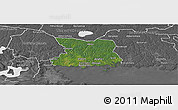 Satellite Panoramic Map of Karlshamn Kommun, desaturated