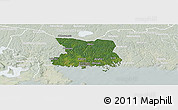 Satellite Panoramic Map of Karlshamn Kommun, lighten