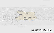 Shaded Relief Panoramic Map of Karlshamn Kommun, lighten, desaturated