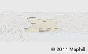 Shaded Relief Panoramic Map of Karlshamn Kommun, lighten, semi-desaturated