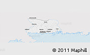 Silver Style Panoramic Map of Karlshamn Kommun, single color outside
