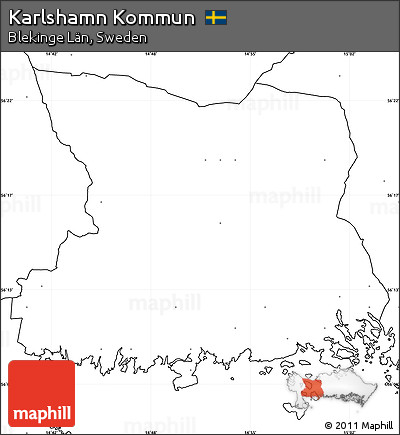 Blank Simple Map of Karlshamn Kommun, no labels