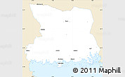 Classic Style Simple Map of Karlshamn Kommun, single color outside