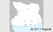 Gray Simple Map of Karlshamn Kommun