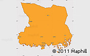 Political Simple Map of Karlshamn Kommun, cropped outside