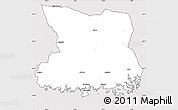 Silver Style Simple Map of Karlshamn Kommun, cropped outside