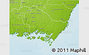 Physical 3D Map of Karlskrona Kommun