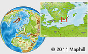 Physical Location Map of Karlskrona Kommun