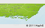 Physical Panoramic Map of Karlskrona Kommun