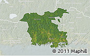 Satellite 3D Map of Ronneby Kommun, lighten