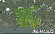 Satellite 3D Map of Ronneby Kommun, semi-desaturated
