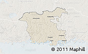 Shaded Relief 3D Map of Ronneby Kommun, lighten