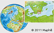 Physical Location Map of Ronneby Kommun