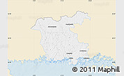 Classic Style Map of Ronneby Kommun, single color outside