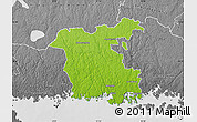 Physical Map of Ronneby Kommun, desaturated