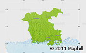 Physical Map of Ronneby Kommun, single color outside