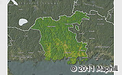 Satellite Map of Ronneby Kommun, semi-desaturated