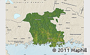 Satellite Map of Ronneby Kommun, shaded relief outside