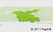 Physical Panoramic Map of Ronneby Kommun, lighten