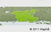 Physical Panoramic Map of Ronneby Kommun, semi-desaturated