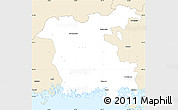 Classic Style Simple Map of Ronneby Kommun