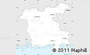 Silver Style Simple Map of Ronneby Kommun