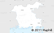 Silver Style Simple Map of Ronneby Kommun, single color outside