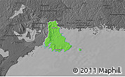 Political 3D Map of Sölvesborg Kommun, darken, desaturated