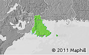 Political 3D Map of Sölvesborg Kommun, desaturated