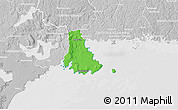 Political 3D Map of Sölvesborg Kommun, lighten, desaturated