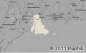 Shaded Relief 3D Map of Sölvesborg Kommun, darken, desaturated