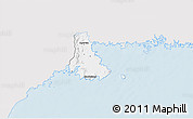 Silver Style 3D Map of Sölvesborg Kommun, single color outside