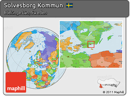 Political Location Map of Sölvesborg Kommun
