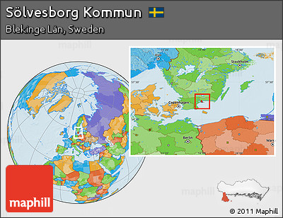 Political Location Map of Sölvesborg Kommun