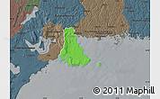 Political Map of Sölvesborg Kommun, darken, semi-desaturated