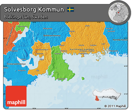 Political Map of Sölvesborg Kommun