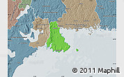Political Map of Sölvesborg Kommun, semi-desaturated