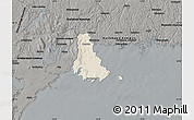 Shaded Relief Map of Sölvesborg Kommun, darken, semi-desaturated