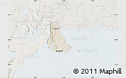 Shaded Relief Map of Sölvesborg Kommun, lighten